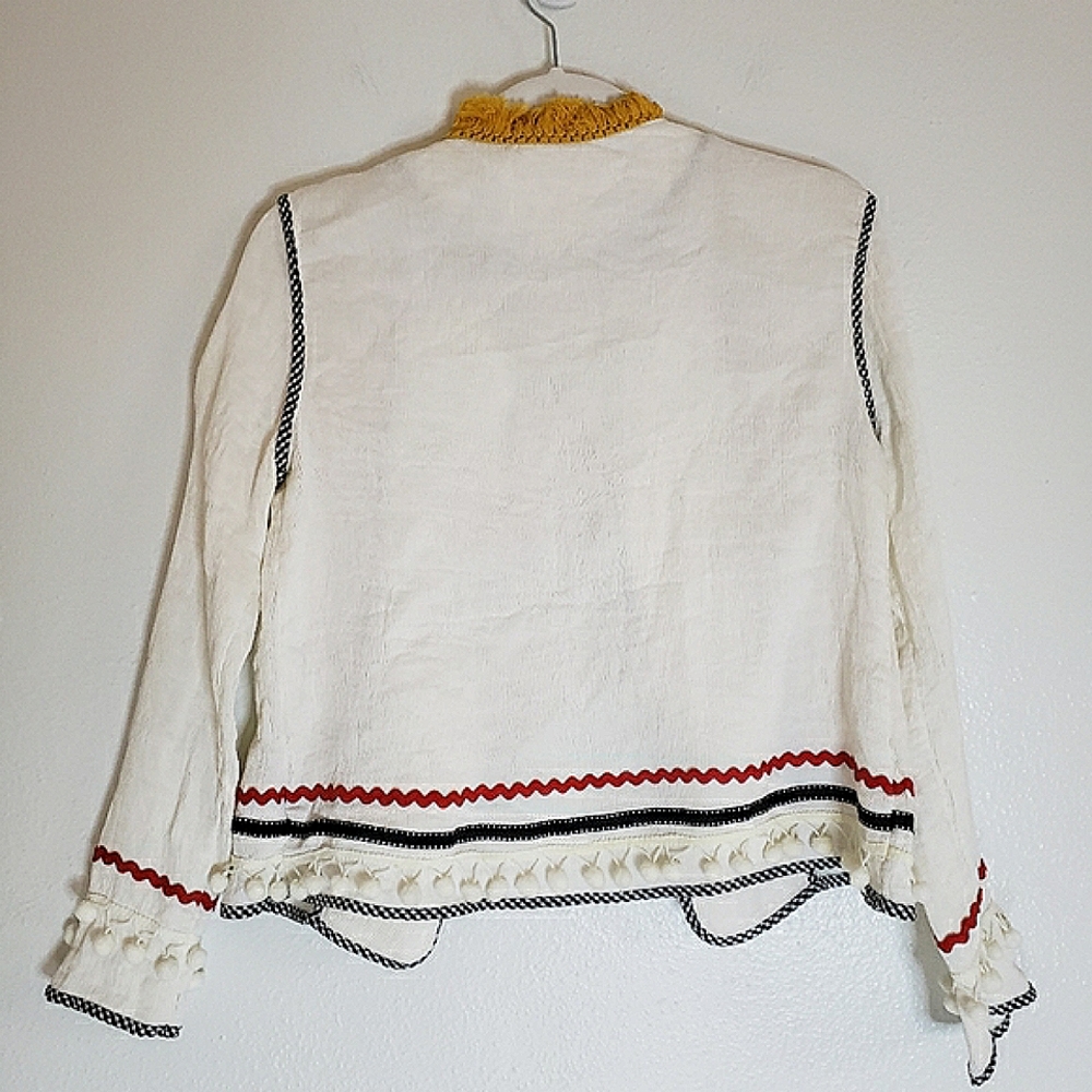 Anthropologie English Factory Selina Pom Boho Jacket XS - Picture 6 of 12